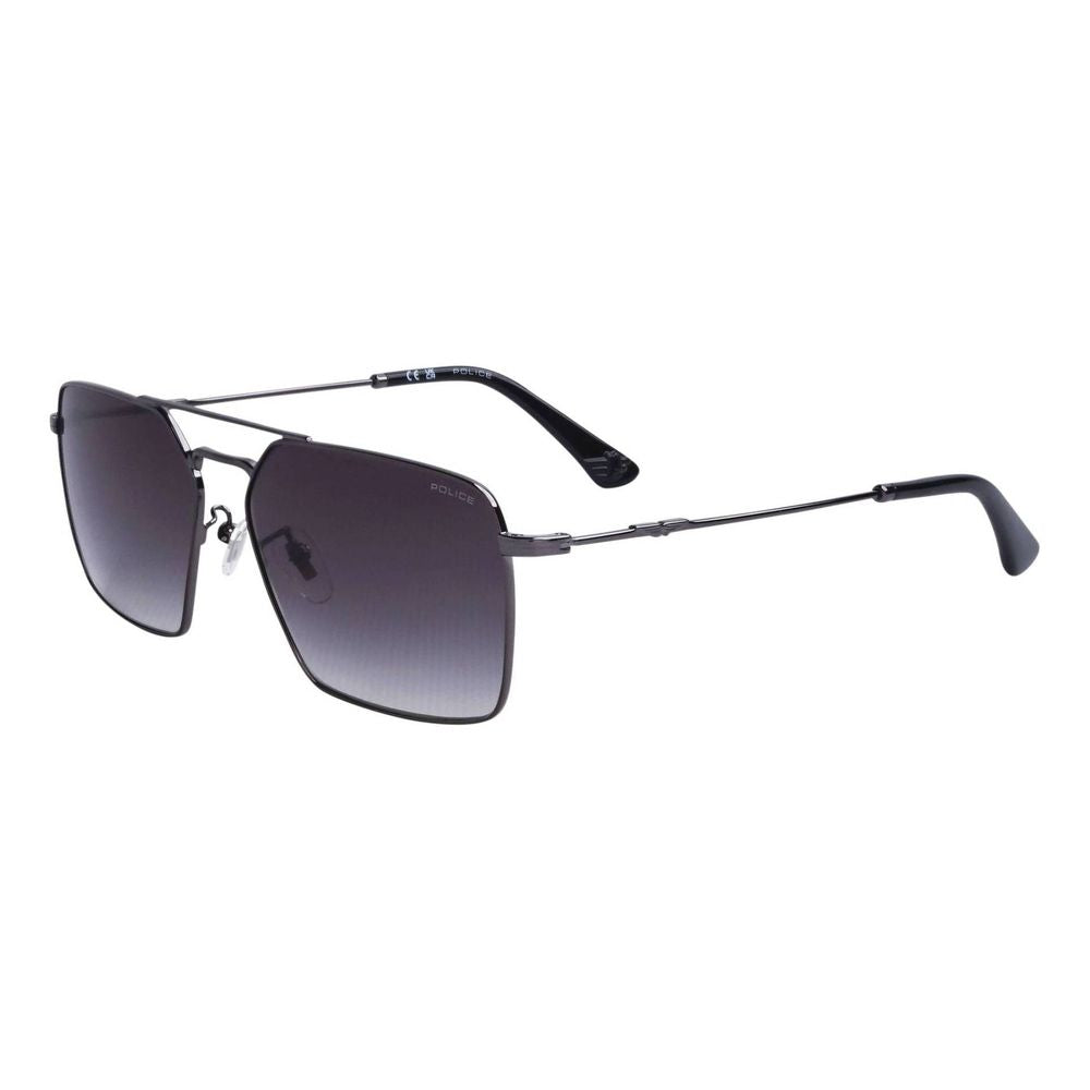 Police Gray Metal Sunglasses for Elevated Style and Elegance
