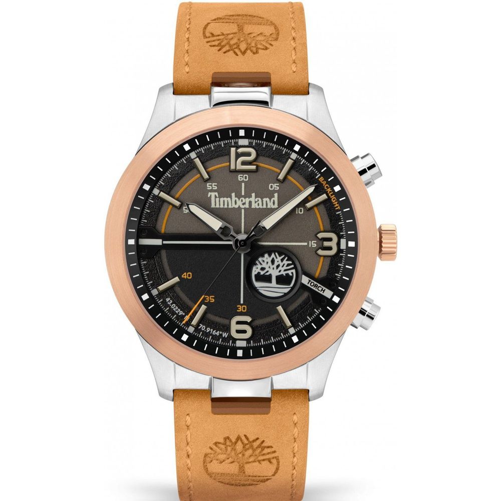 Timberland Brown Leather Watch for Timeless Elegance
