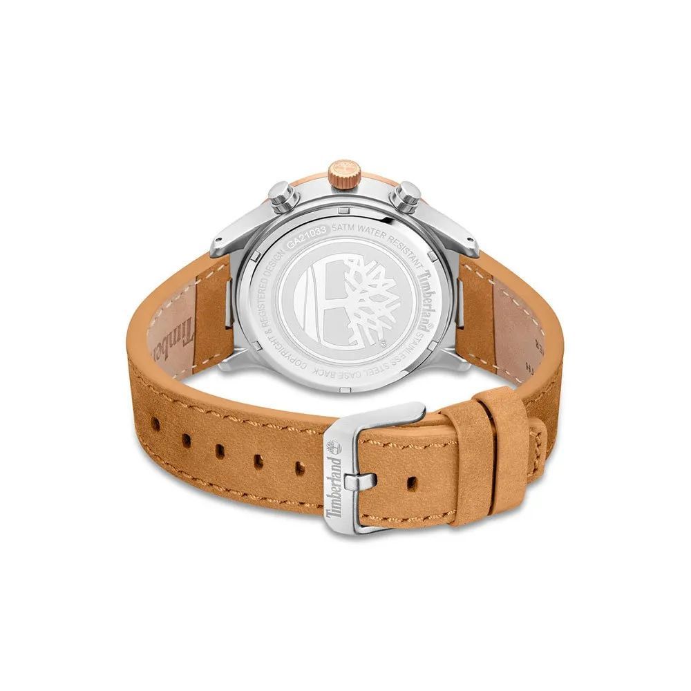 Timberland Brown Leather Watch for Timeless Elegance