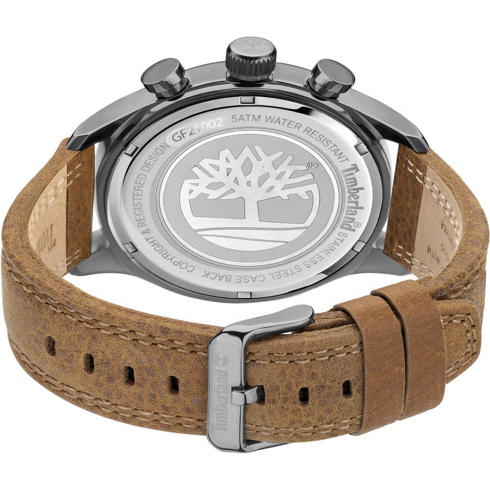 Timberland Brown Leather Watch with Elegant Craftsmanship