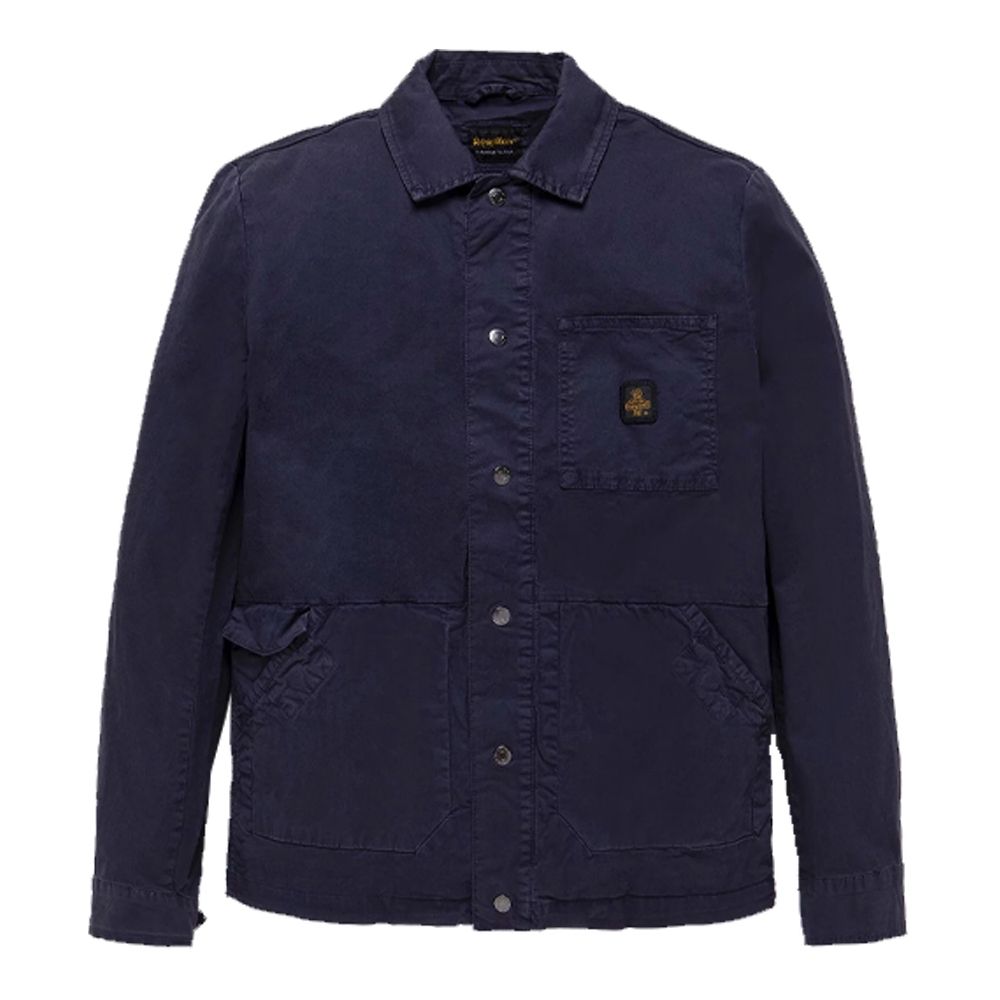 Refrigiwear Blue Cotton Jacket for Elevated Style