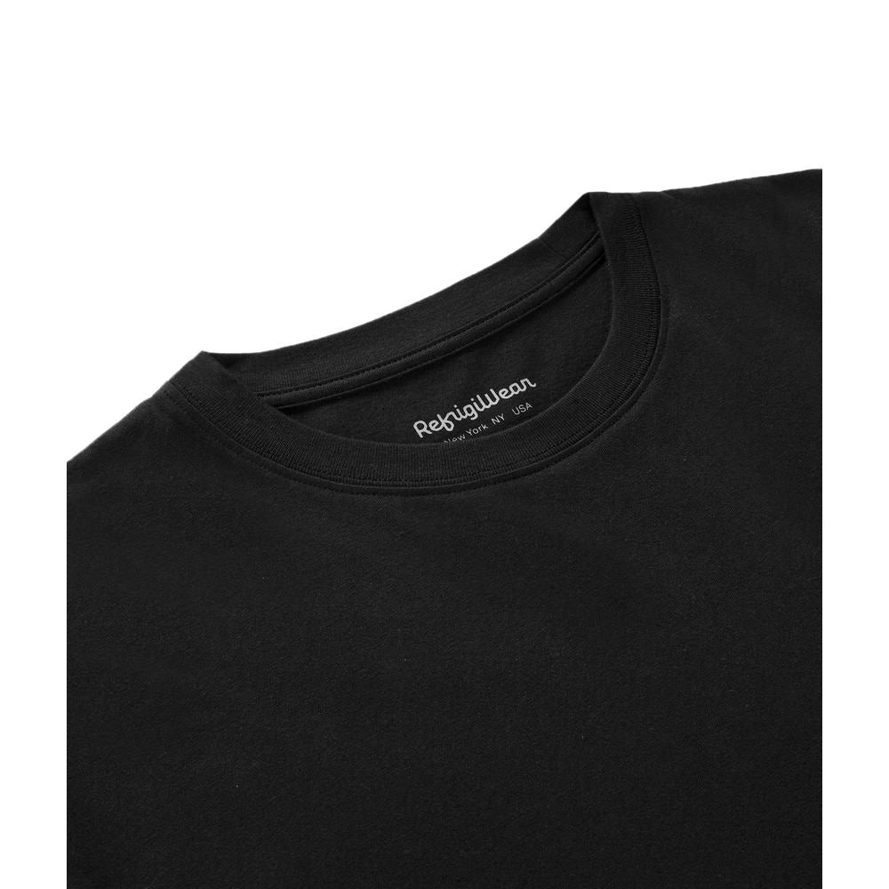 Refrigiwear Black Cotton T-Shirt for Effortless Elegance