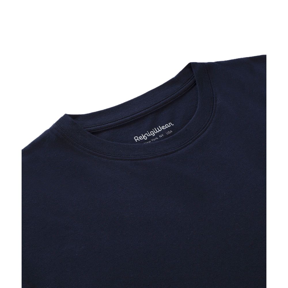 Refrigiwear Blue Cotton T-Shirt for Effortless Sophistication