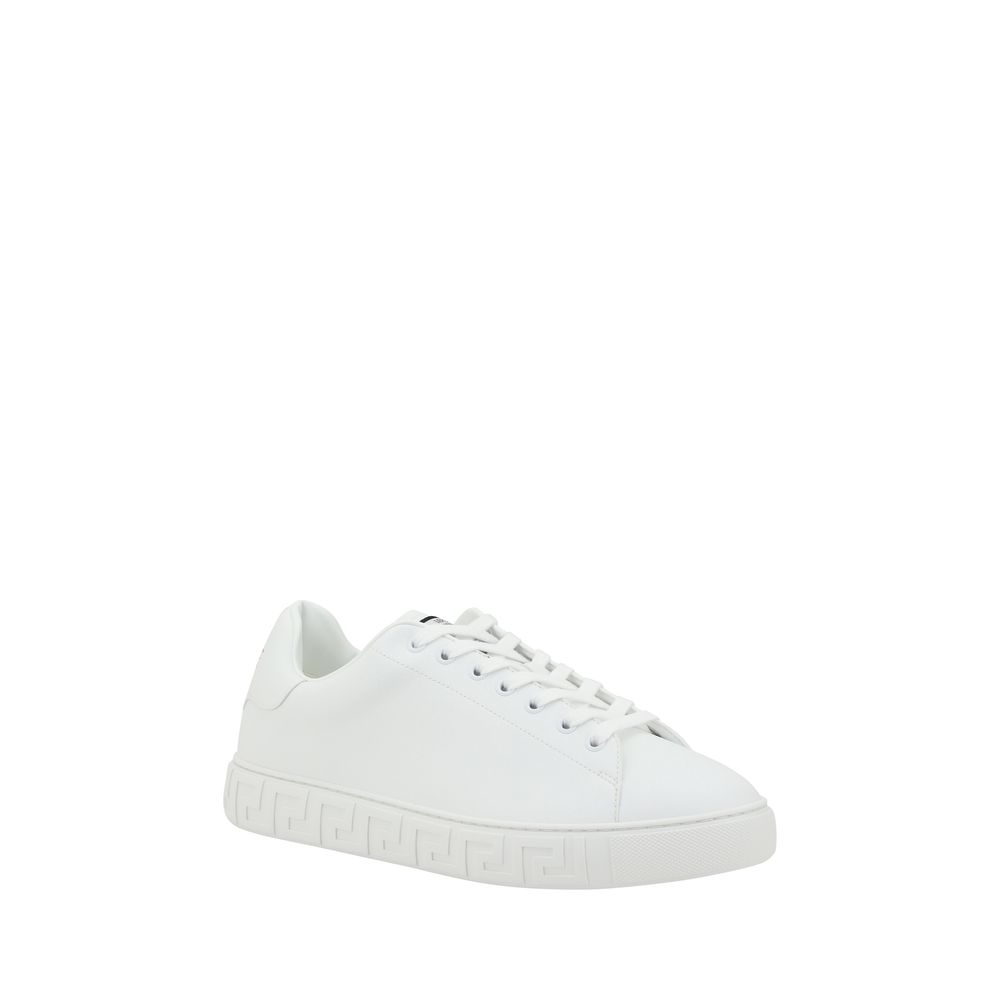 Versace White Calfskin Sneakers: Elevate Your Style With Timeless Luxury
