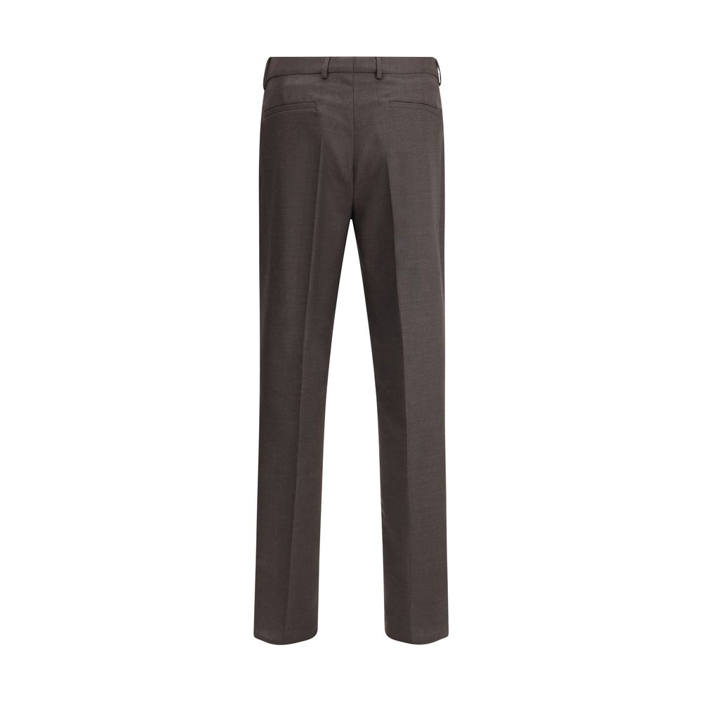 Brunello Cucinelli Grey Virgin Wool Pants for Timeless Elegance