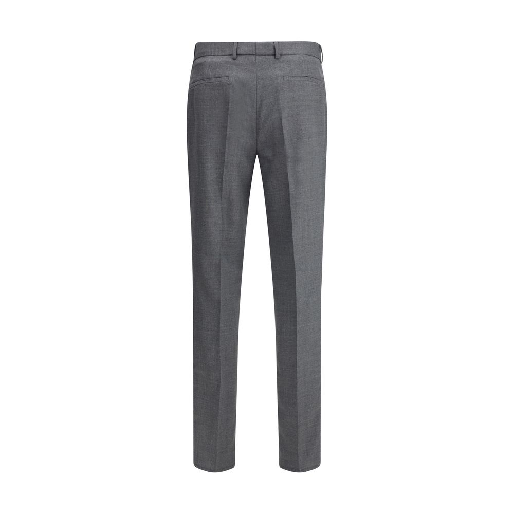 Brunello Cucinelli Grey Virgin Wool Pants for Elevated Style