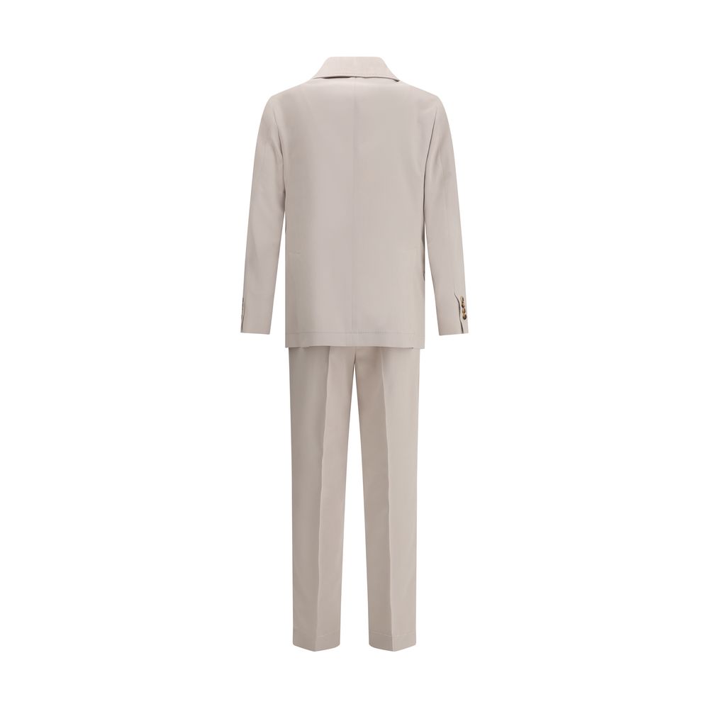 Brunello Cucinelli Navy Silk Suit for Elevated Sophistication