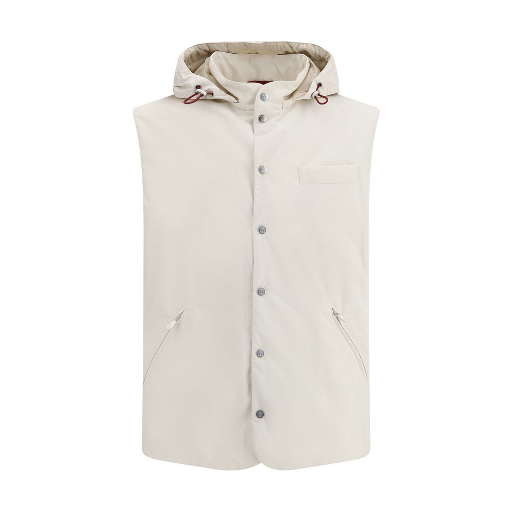 Brunello Cucinelli Grey Water-repellent Microfiber Vest