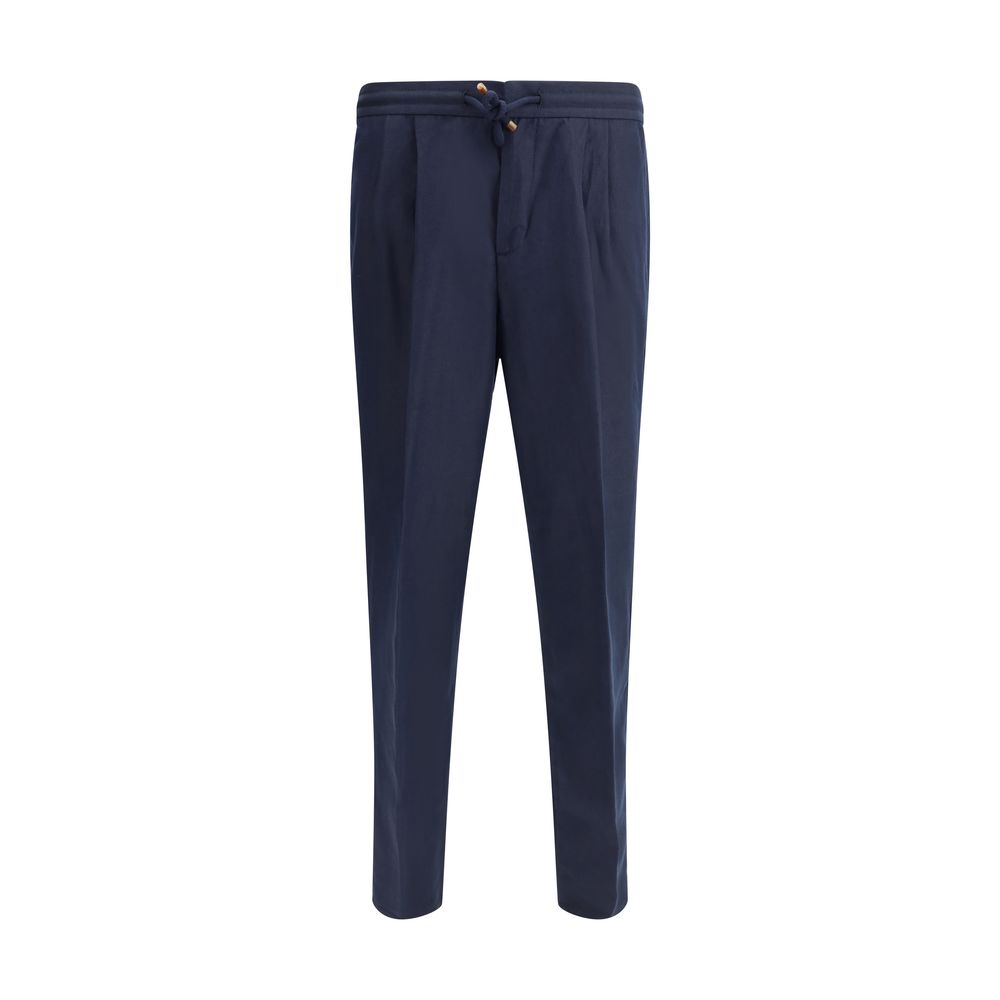 Brunello Cucinelli Beige Linen Pants for Elevated Style