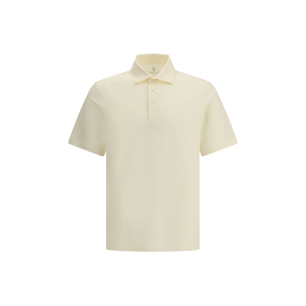 Brunello Cucinelli Grey Cotton Polo Shirt for Effortless Elegance