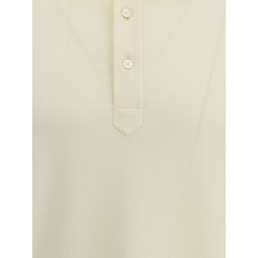 Brunello Cucinelli Grey Cotton Polo Shirt for Effortless Elegance