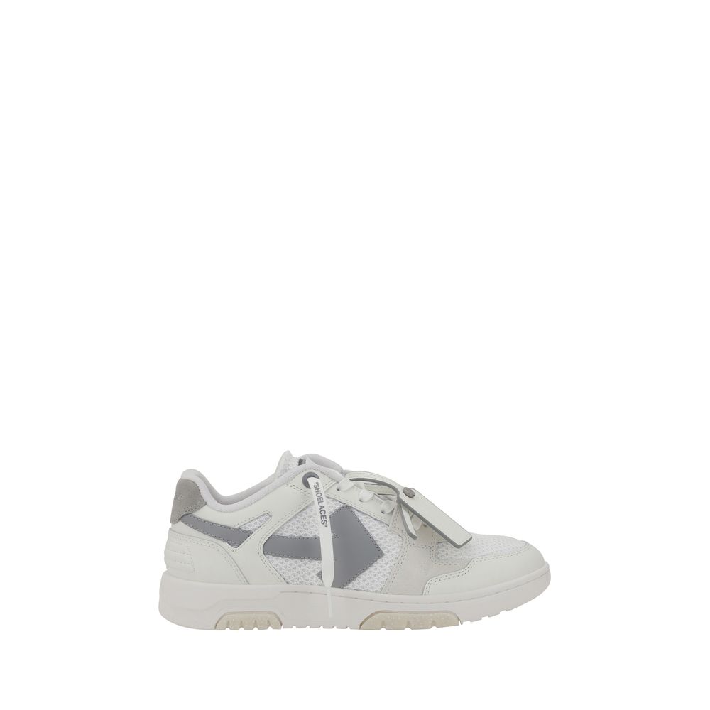 Off-White White Leather Out Of Office Sneakers For Elevated Style