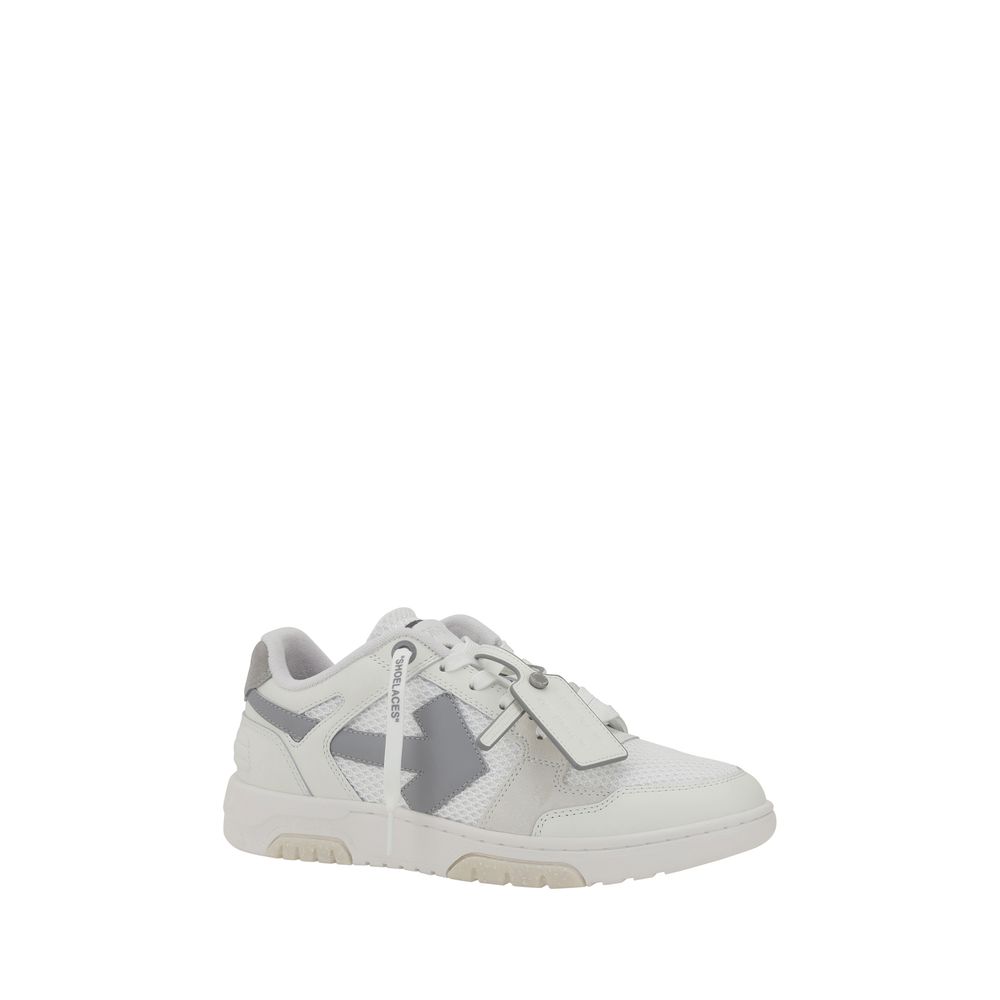 Off-White White Leather Out Of Office Sneakers For Elevated Style