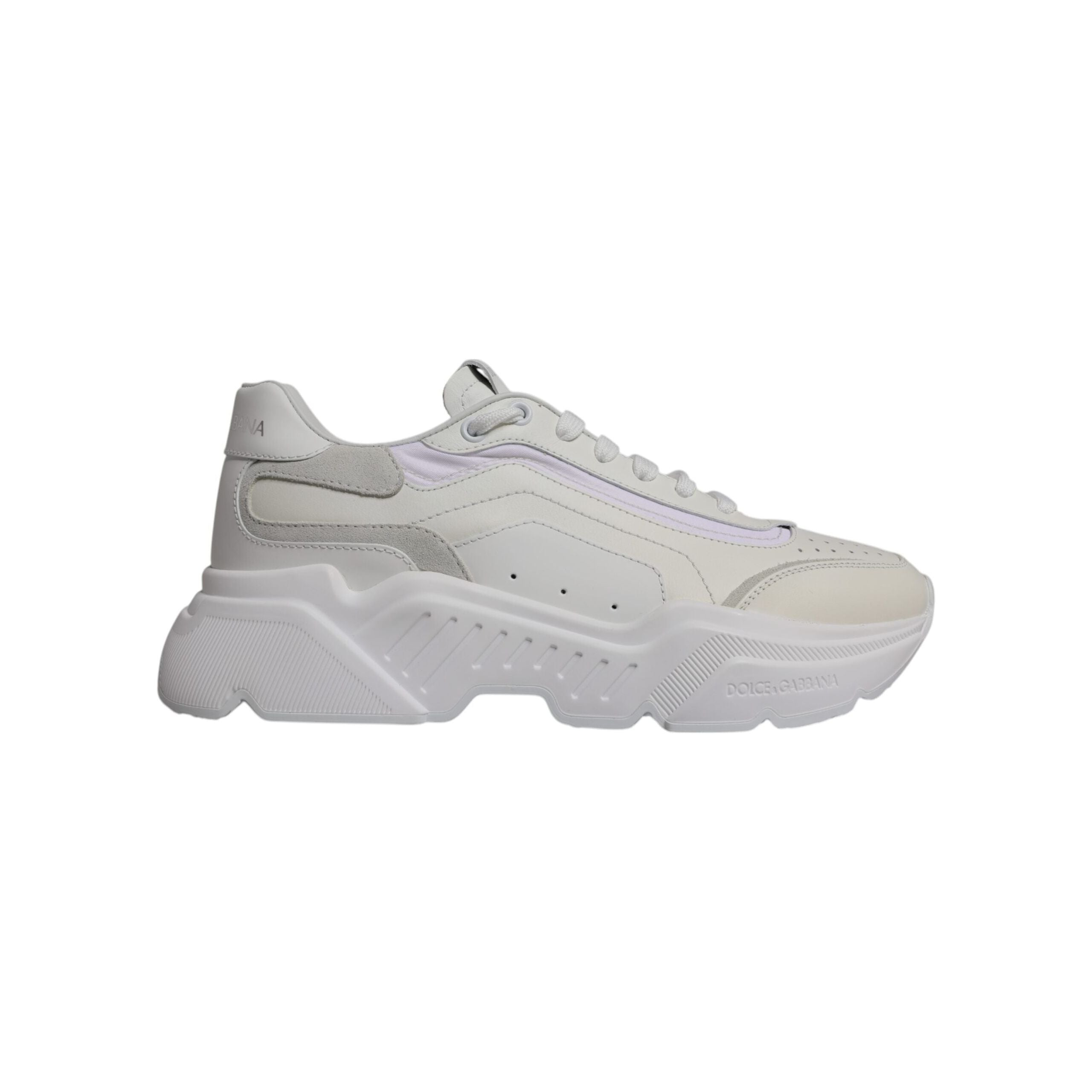 Dolce & Gabbana White Calf Leather Daymaster Sneakers Shoes