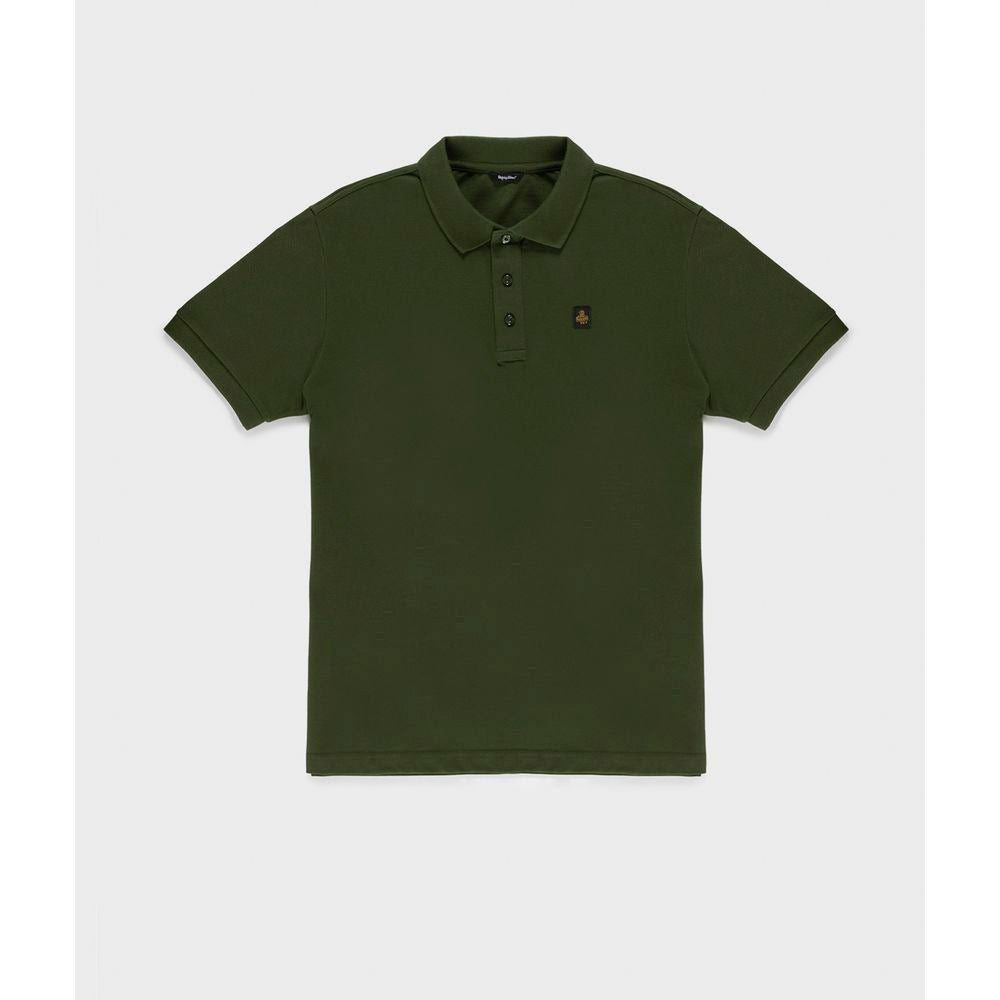 Refrigiwear Green Cotton Polo Shirt for Elevated Style