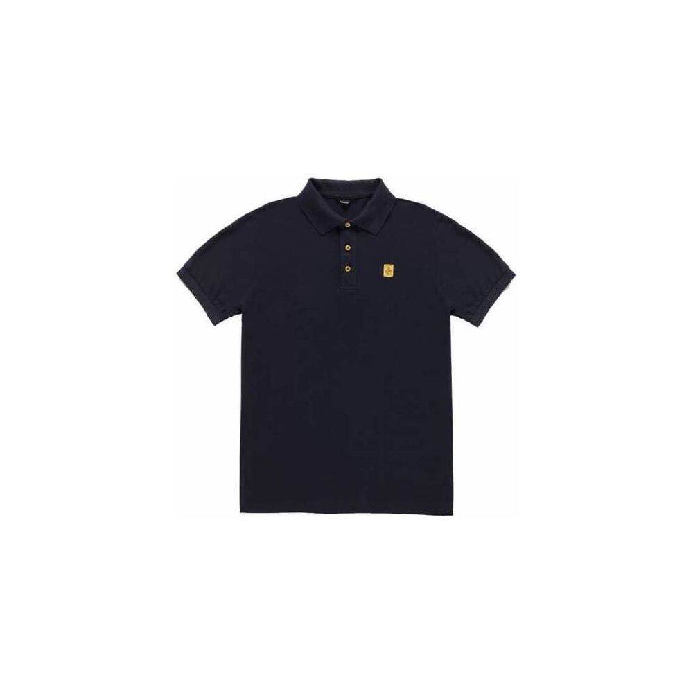 Refrigiwear Blue Cotton Polo Shirt for Timeless Elegance