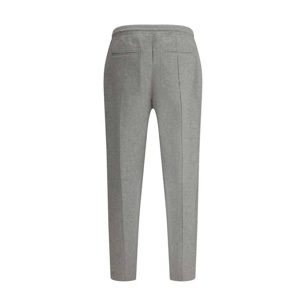 Brunello Cucinelli Grey Cotton Cashmere Silk Sweatpants