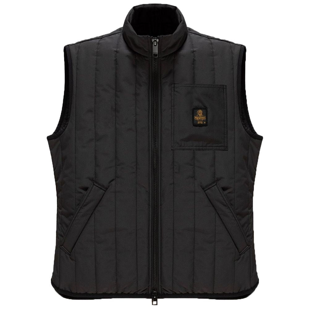 Refrigiwear Black Cotton Vest - Effortless Elegance Redefined