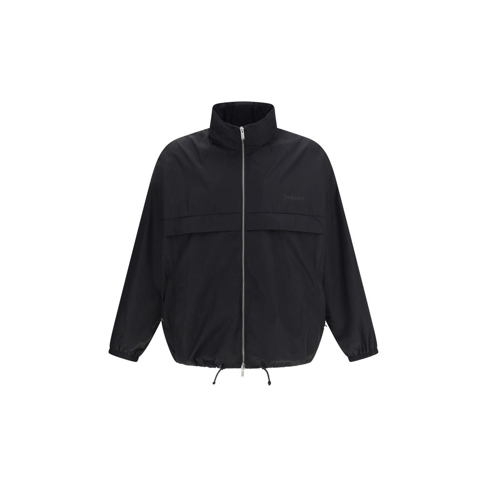 Saint Laurent Black Waterproof Jacket in Modern Oversized Fit