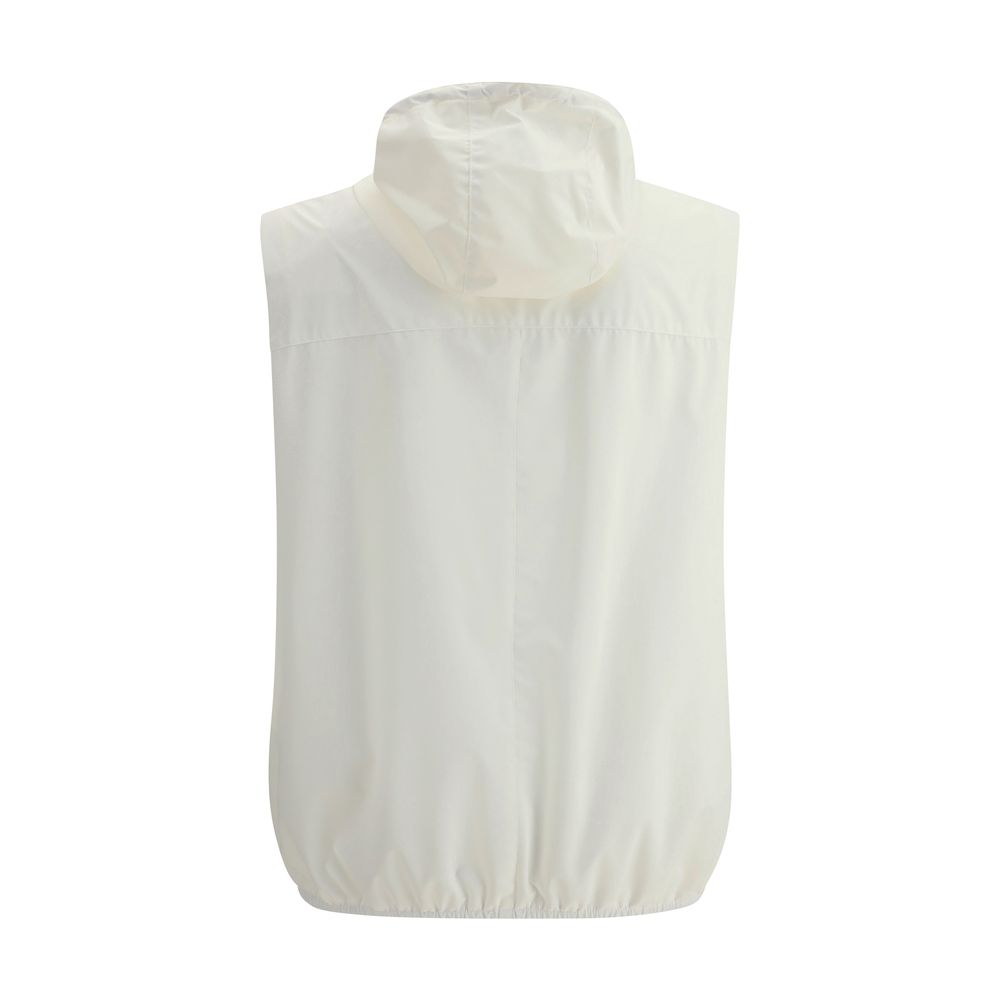 Brunello Cucinelli Navy Cotton Waterproof Vest