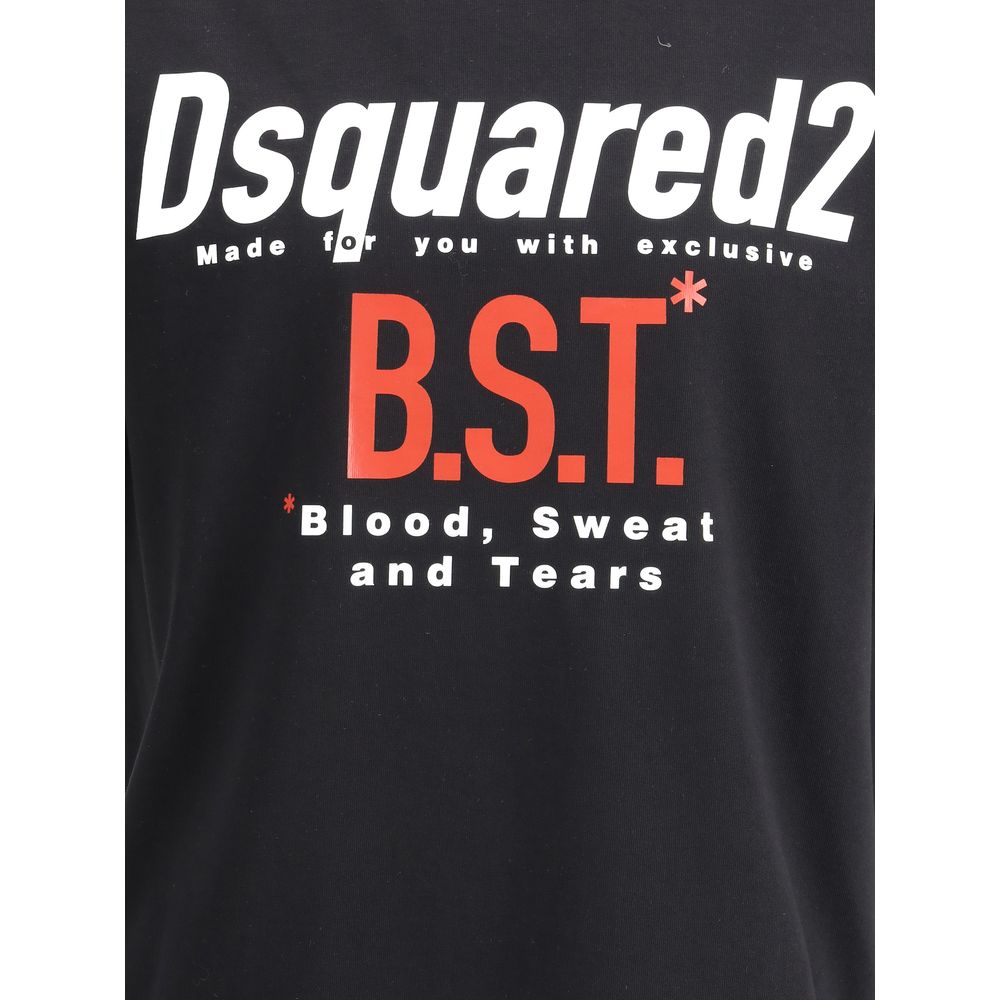 Dsquared² White Cotton T-Shirt with Iconic Monogram Print Design