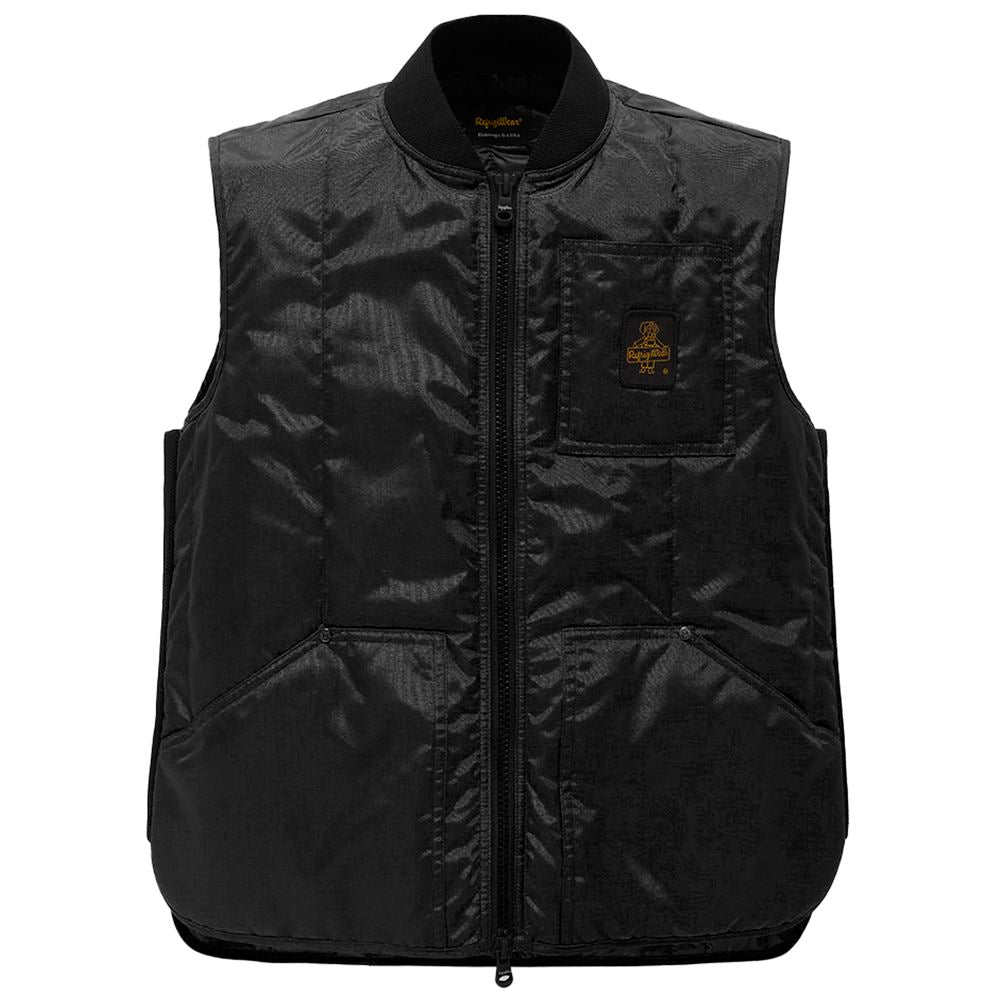 Refrigiwear Black Wool Vest for Timeless Sophistication
