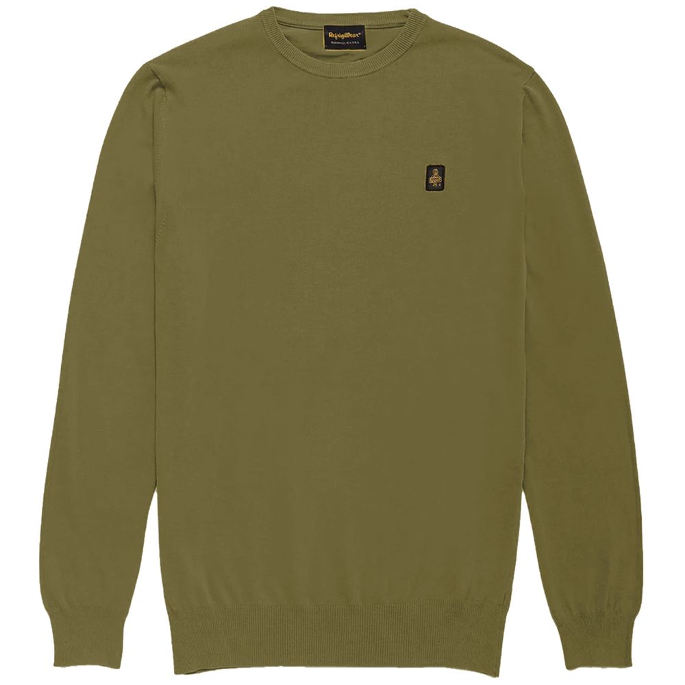 Refrigiwear Green Cotton Sweater for Elevated Style