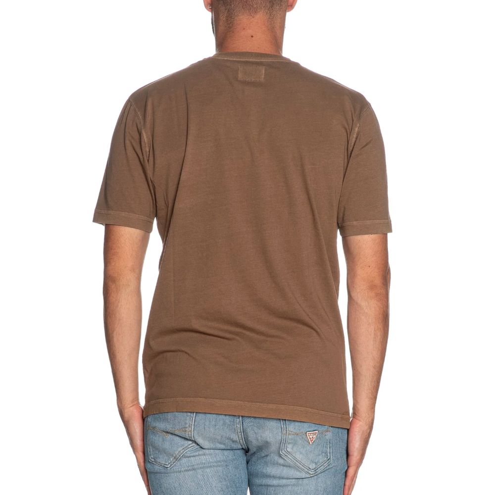 Refrigiwear Brown Cotton T-Shirt for Effortless Elegance