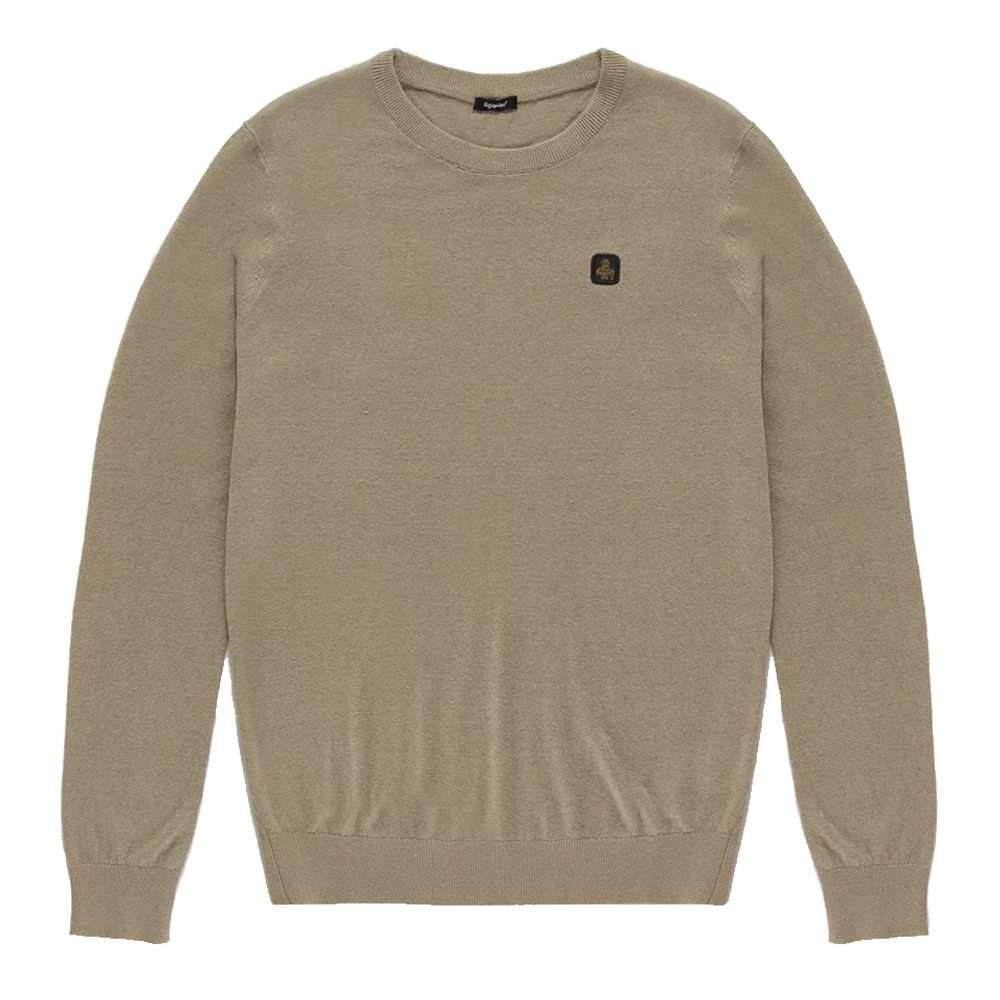 Refrigiwear Beige Linen Sweater for Effortless Sophistication