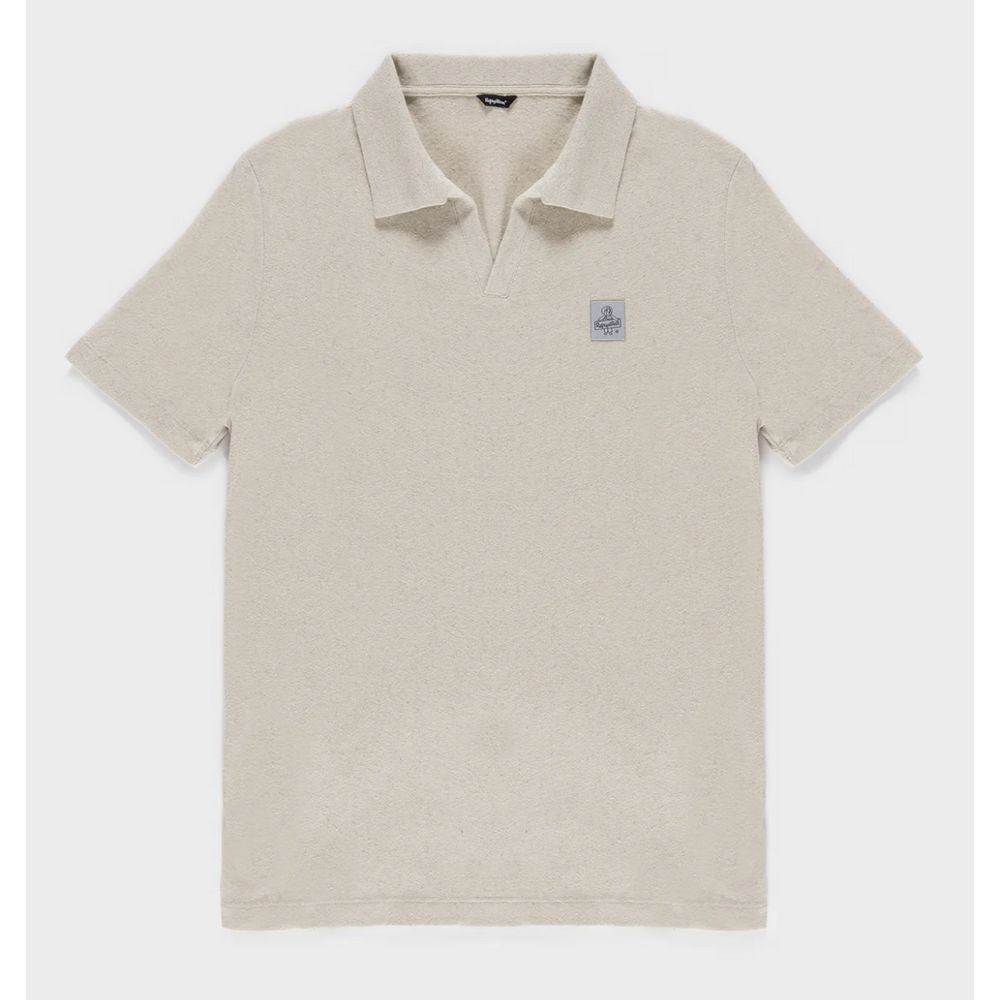 Refrigiwear White Cotton Polo Shirt for Timeless Elegance