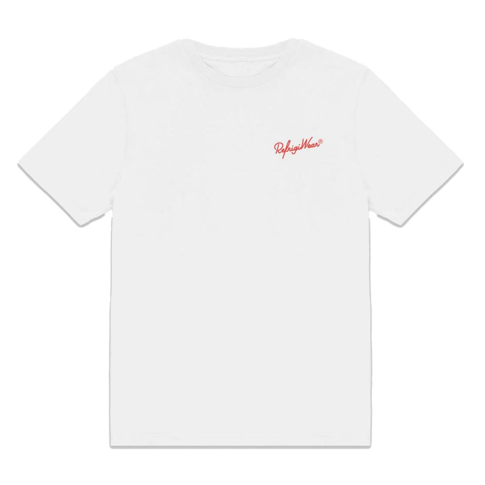 Refrigiwear White Cotton T-Shirt for Elevated Casual Style