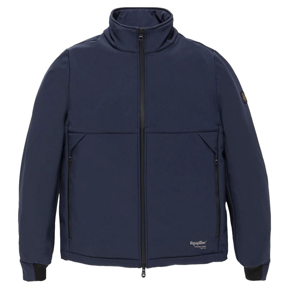 Refrigiwear Blue Nylon Jacket for Effortless Elegance