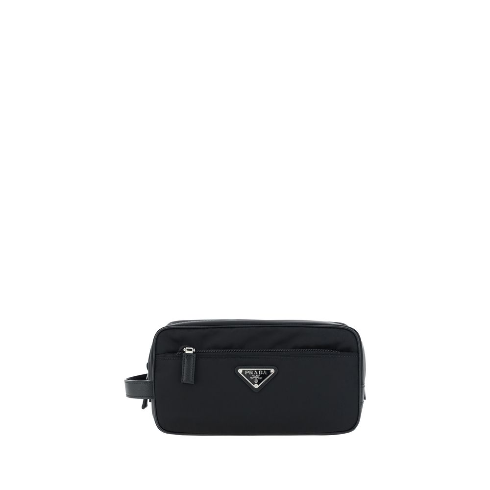 Prada Black Re-Nylon Beauty Case - Elegant Accessory for Modern Luxury