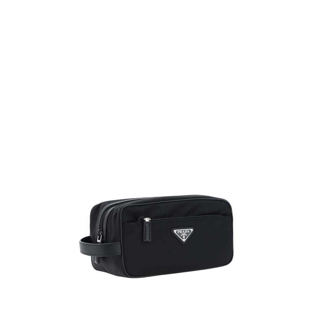 Prada Black Re-Nylon Beauty Case - Elegant Accessory for Modern Luxury