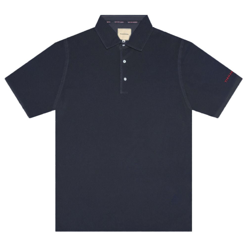 Tramarossa Blue Cotton Polo Shirt for Timeless Elegance
