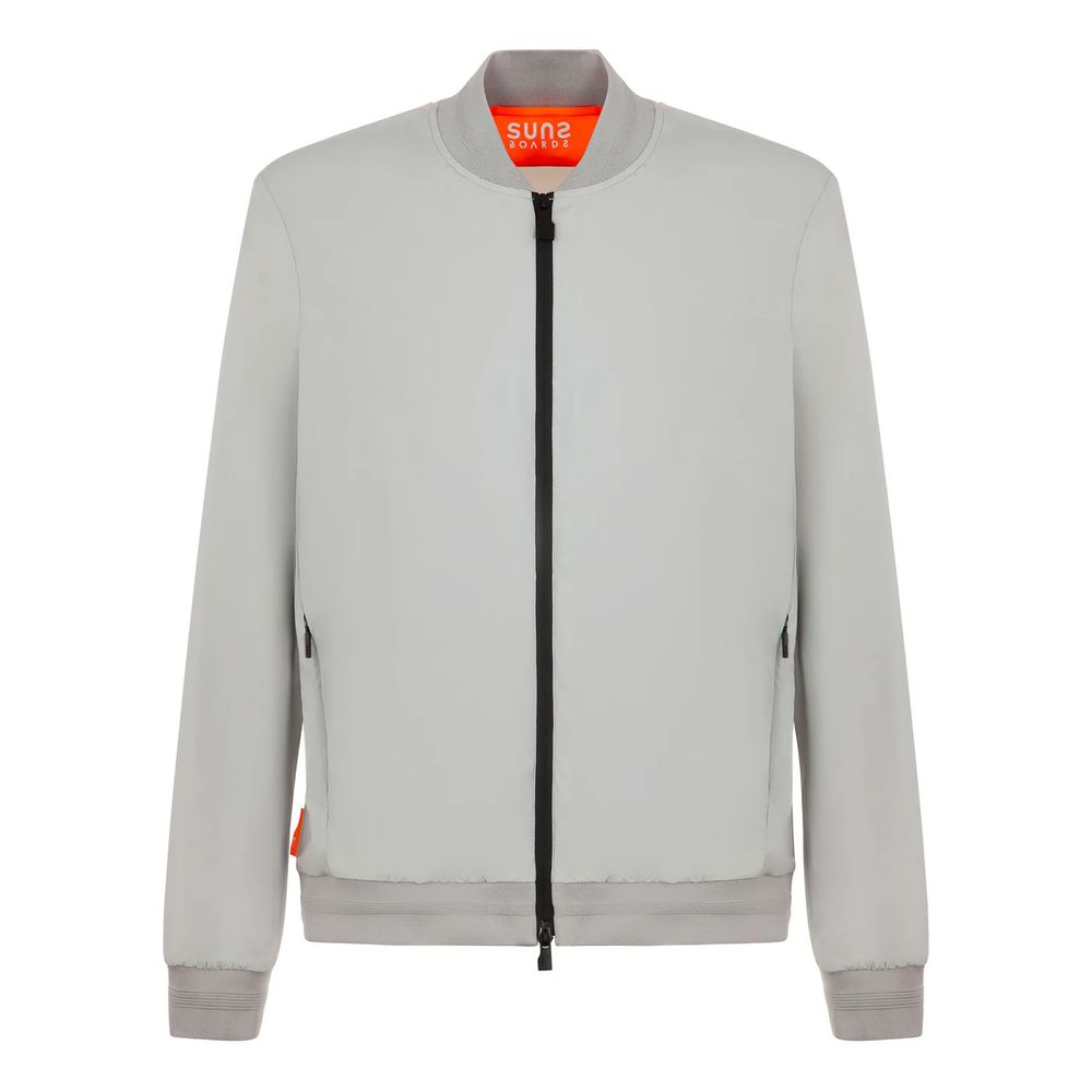 Suns Gray Nylon Jacket - Elevate Your Outerwear Elegance
