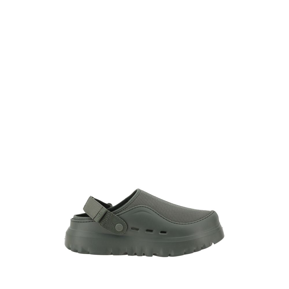 UGG Beige Suede Peakmod Mules - Elegant Footwear for Luxe Style