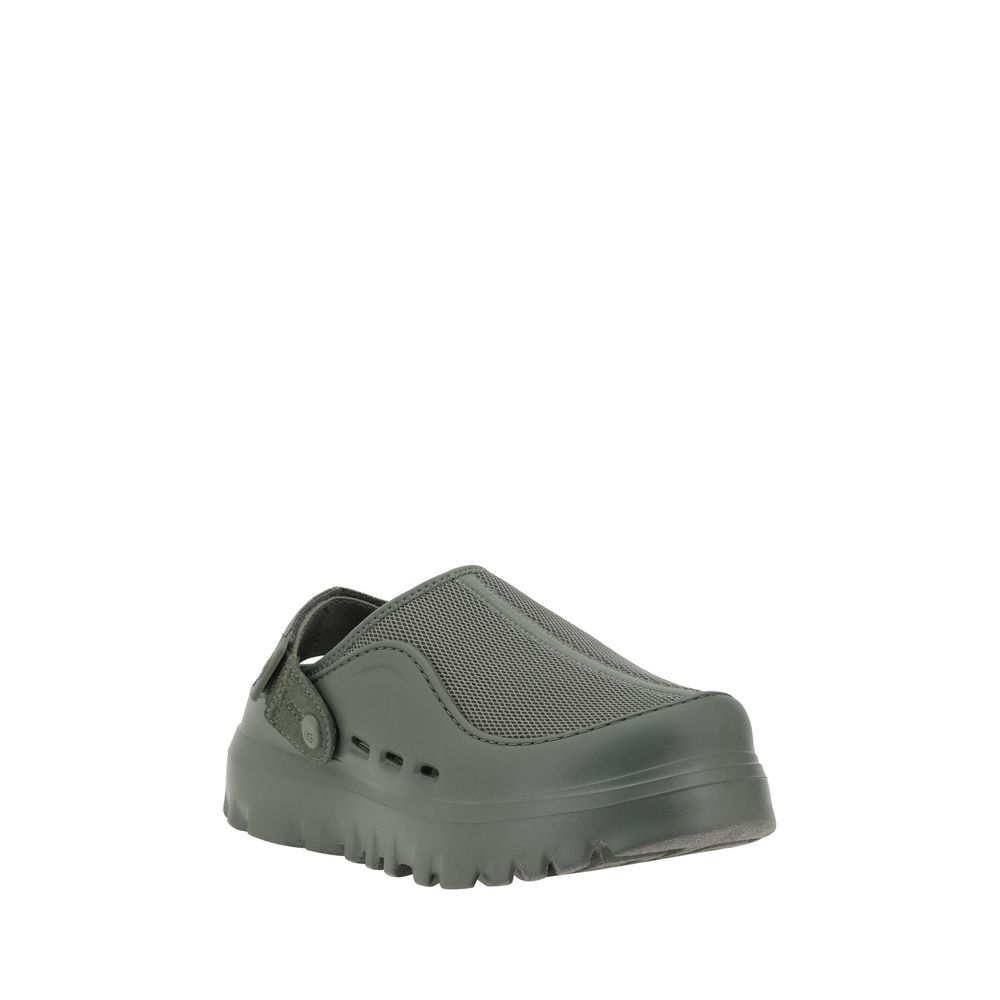UGG Beige Suede Peakmod Mules - Elegant Footwear for Luxe Style