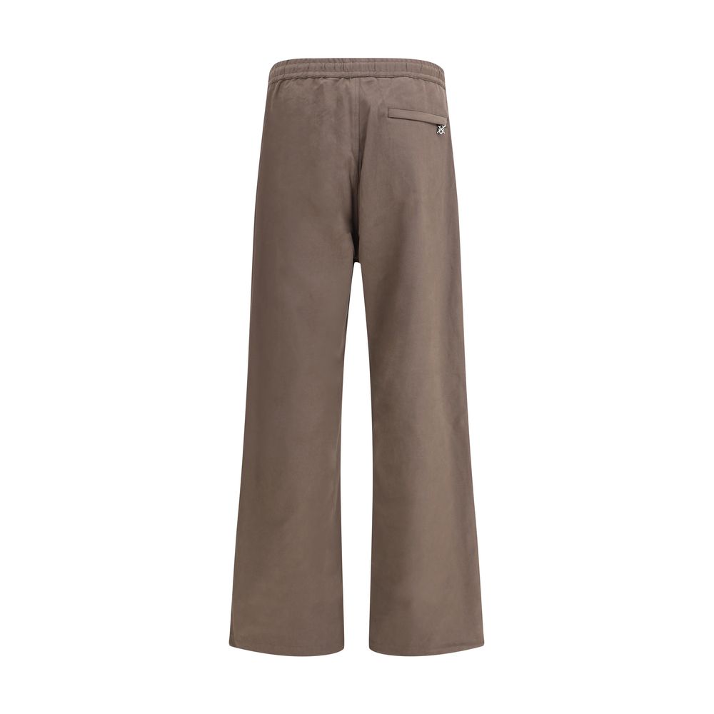 Daily Paper White Cotton Wide-leg Pants for Effortless Elegance