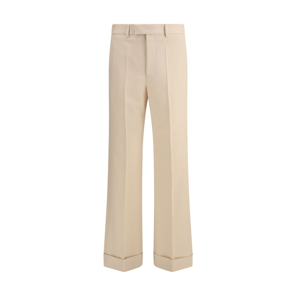 Valentino Navy Virgin Wool Pants for Timeless Elegance