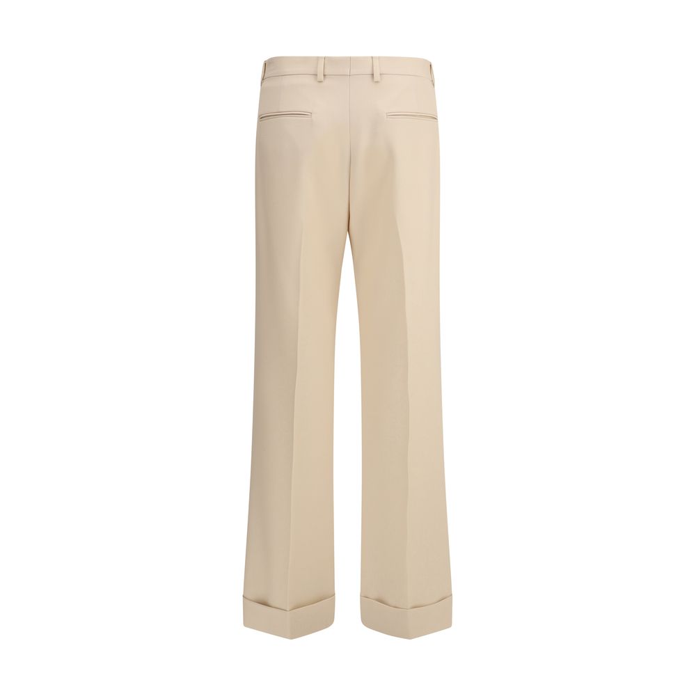 Valentino Navy Virgin Wool Pants for Timeless Elegance