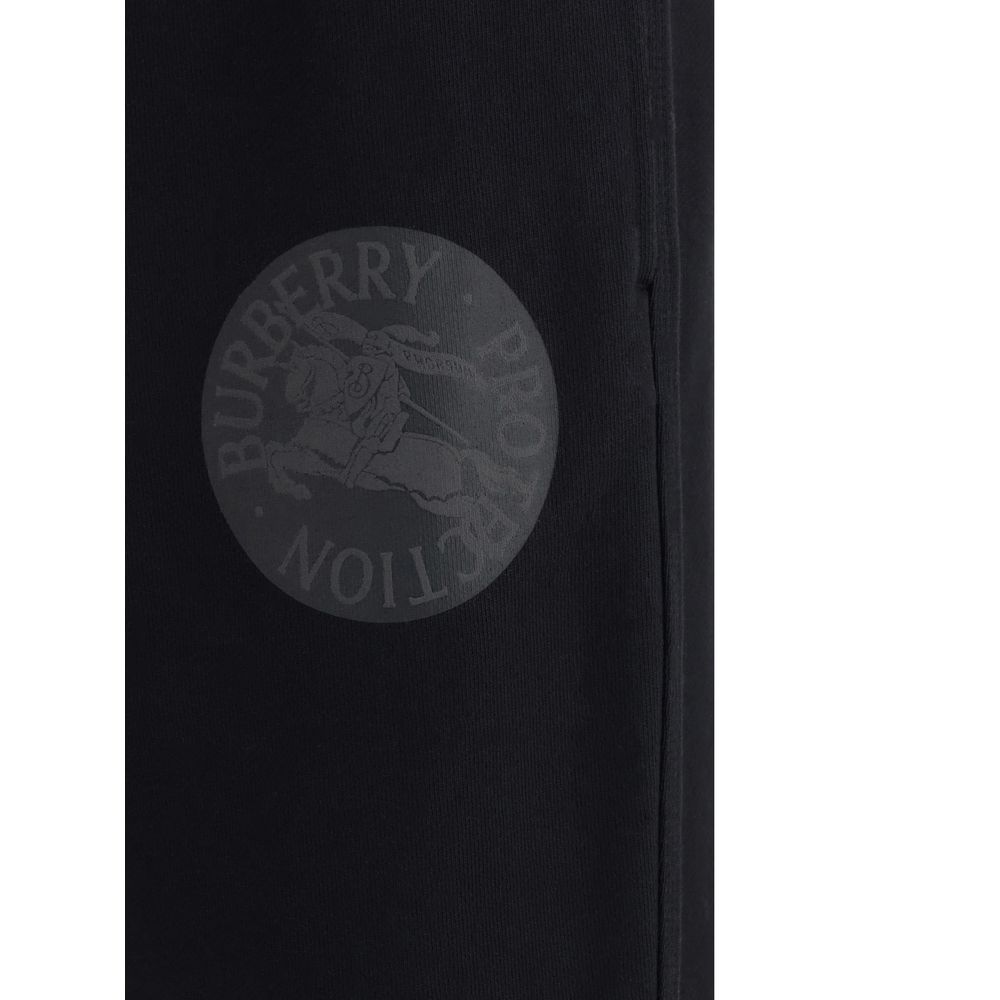 Burberry Grey Cotton Logoed Sweatpants for Elevated Casual Elegance