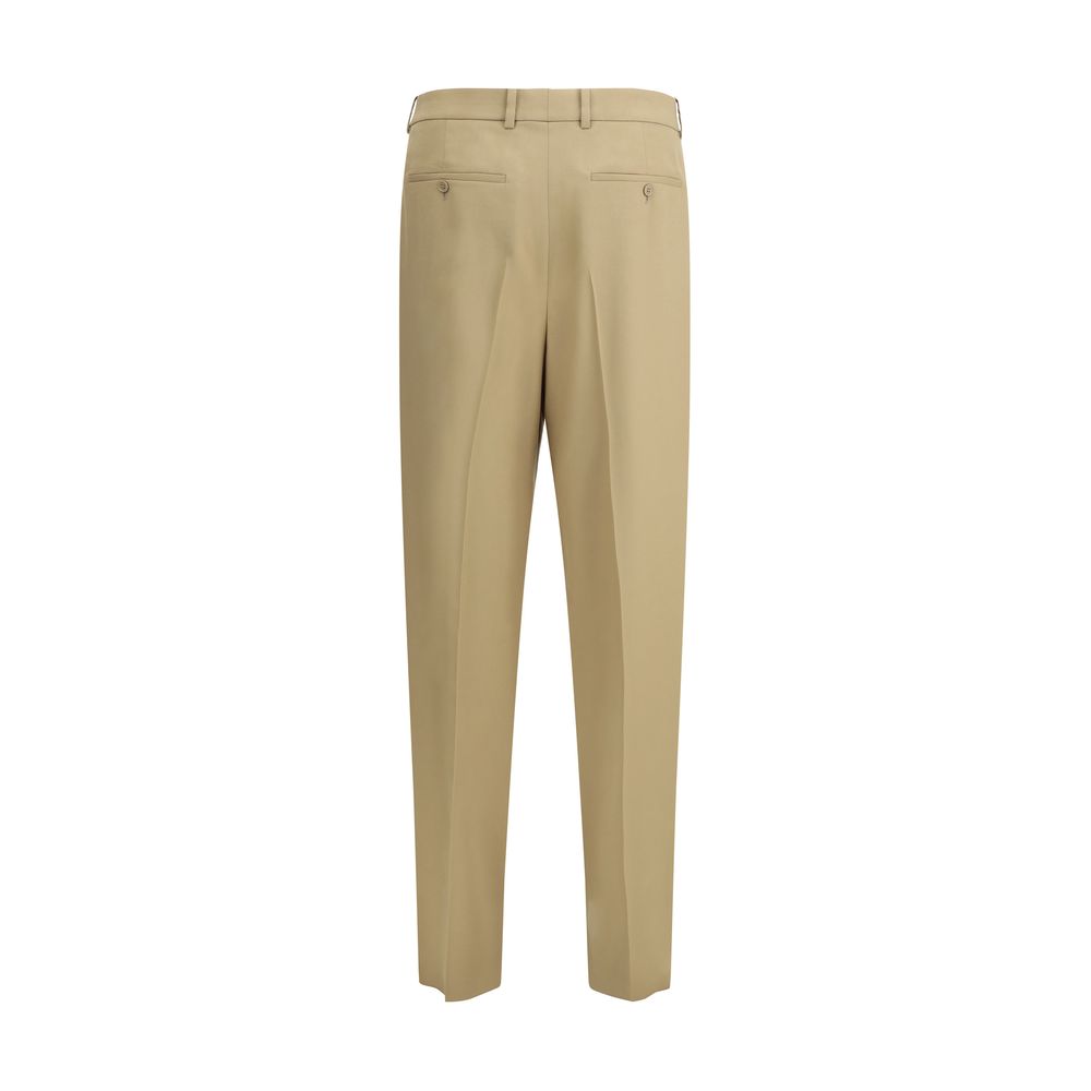Saint Laurent Grey Fine Wool Carotte Pants for Effortless Elegance