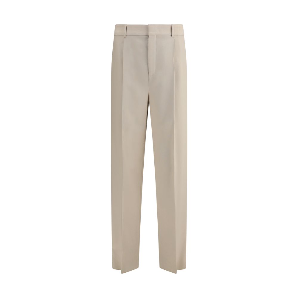 Saint Laurent Black Wool Carotte Pants in Luxurious Elegance