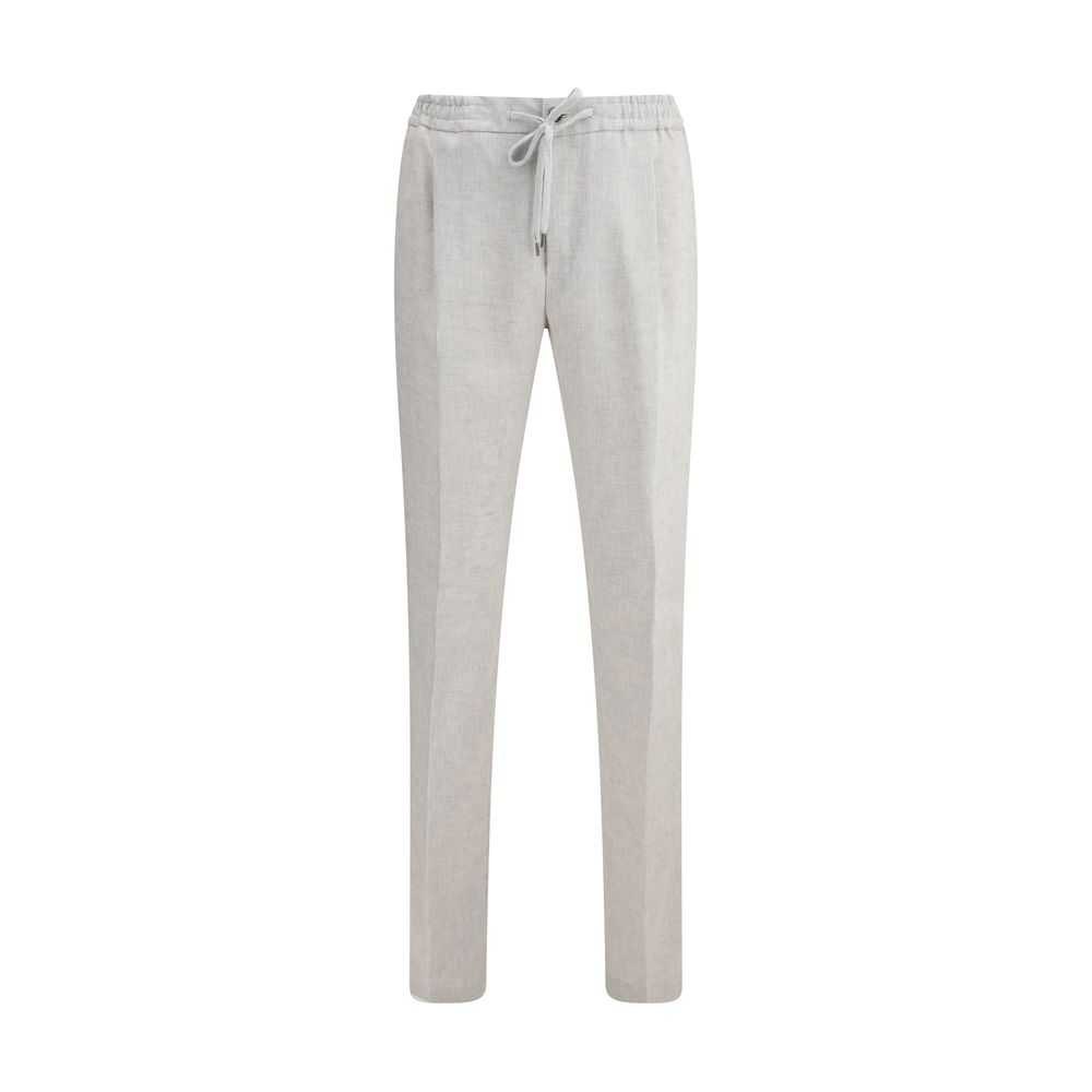 PT Torino Beige Linen Pants for Effortless Elegance and Comfort