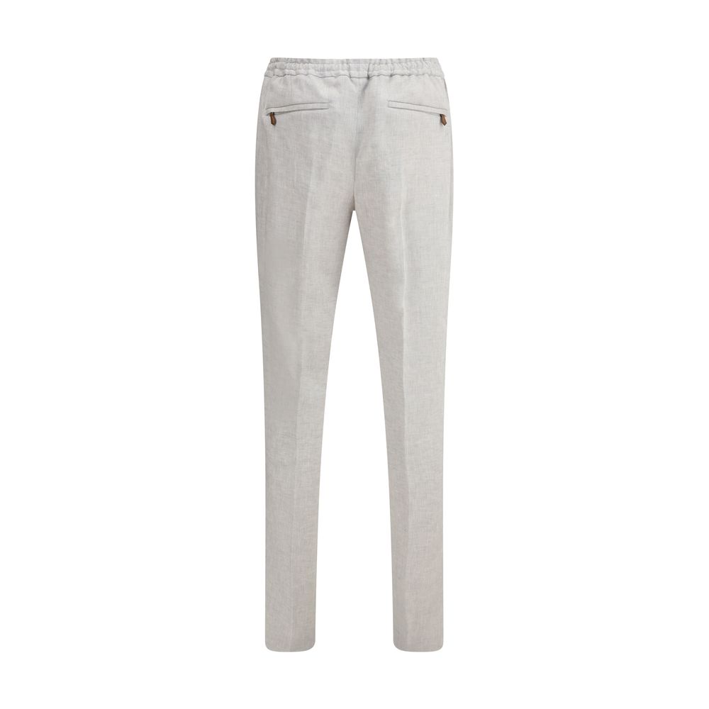 PT Torino Beige Linen Pants for Effortless Elegance and Comfort
