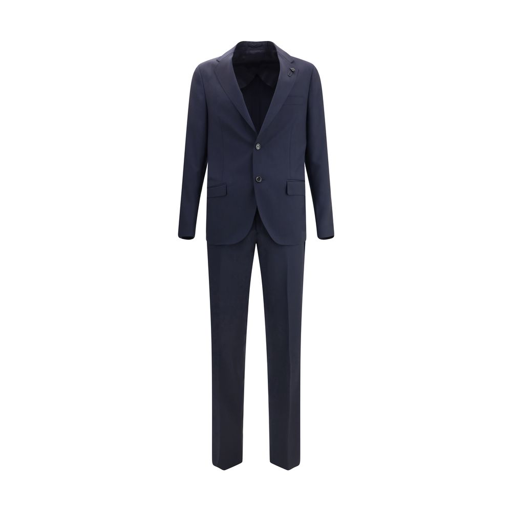 Lardini Navy Virgin Wool Suit: Timeless Elegance in Refined Tailoring