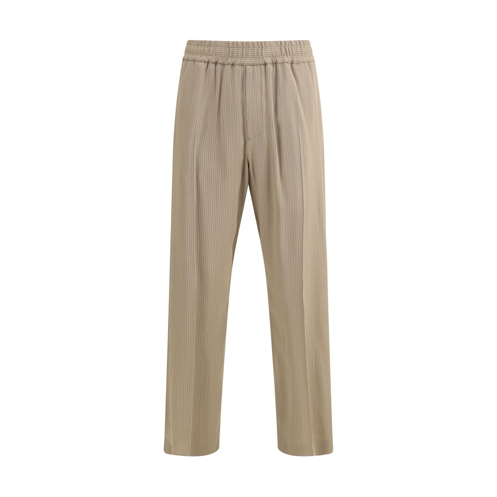 Golden Goose Navy Cotton Ivan Pants with Elegant Pinstripe Design