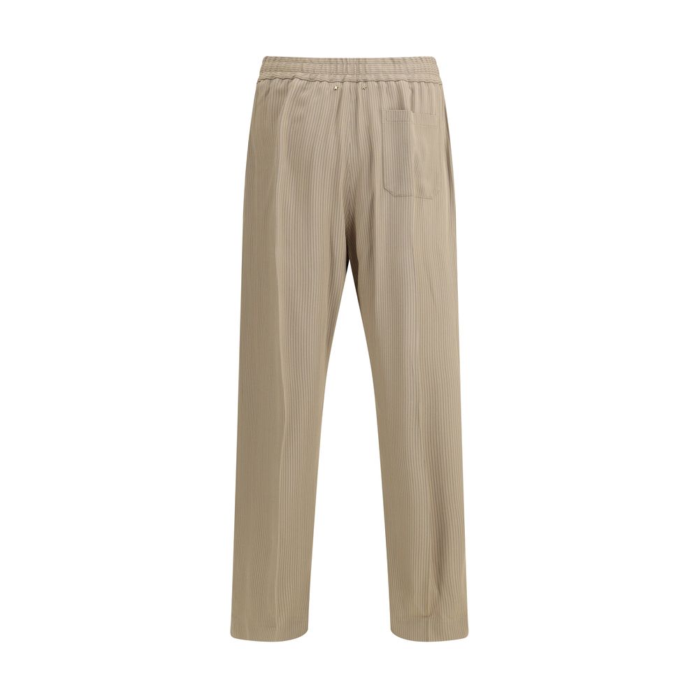 Golden Goose Navy Cotton Ivan Pants with Elegant Pinstripe Design