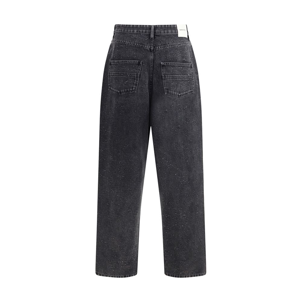 Namacheko Blue Cotton Hand Pilled Jeans With Distinctive Urban Style